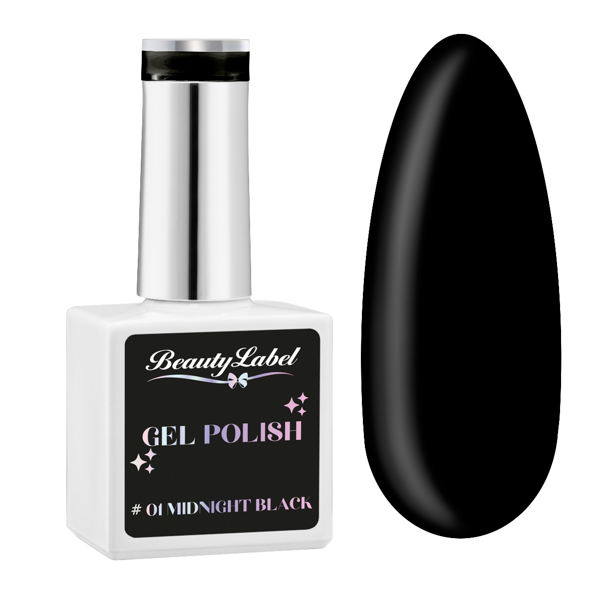 Beauty Label Gelpolish #01 Midnight Black - TPO vrij