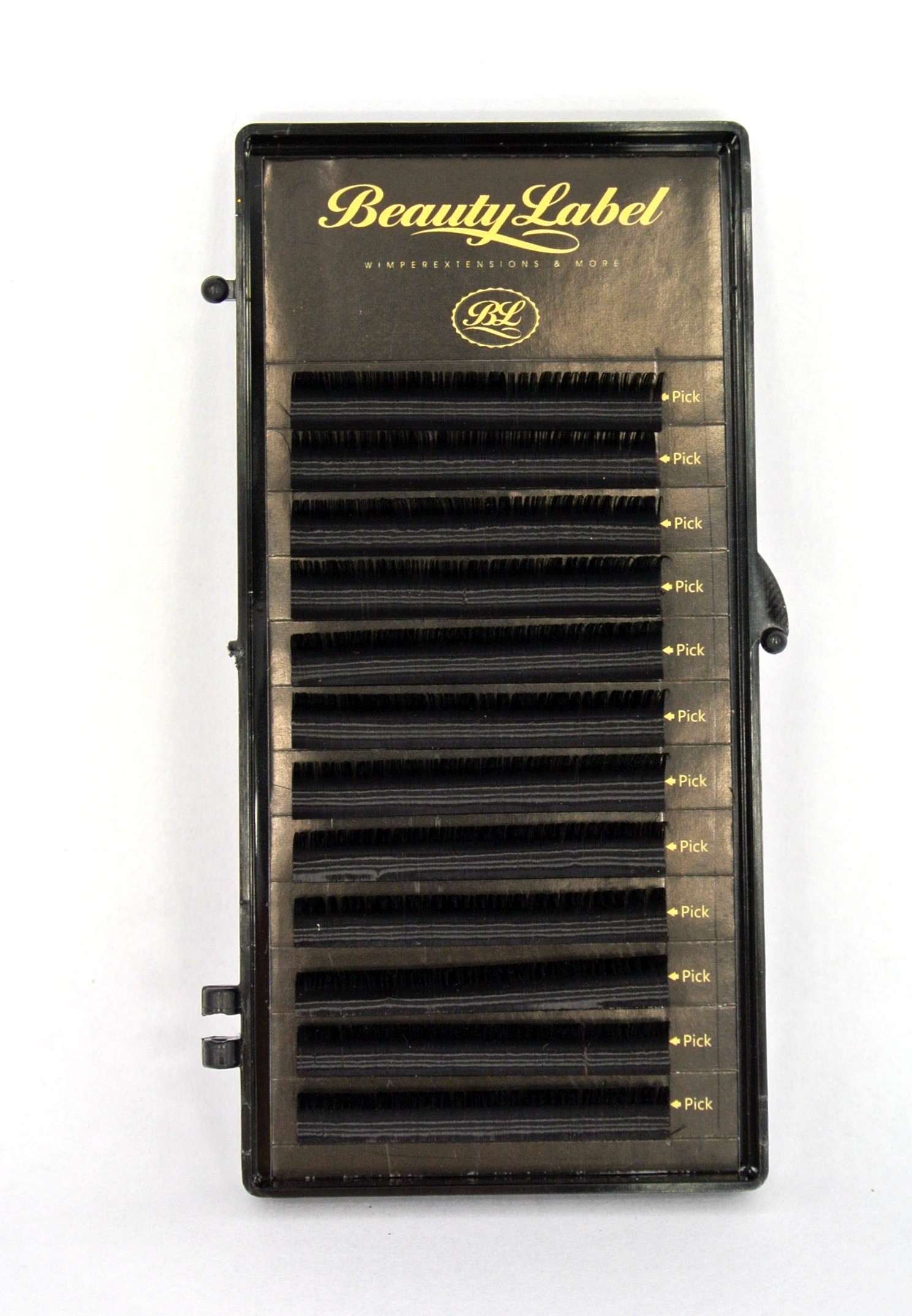 Beauty Label D+ krul super zachte volume wimpers voor de proffesionele wimperstyliste te gebruiken.