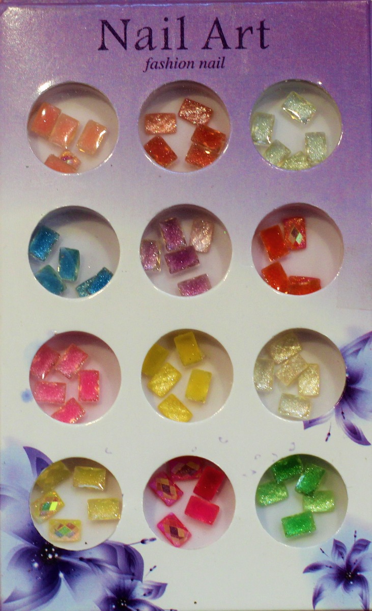 Square color stone 12 x set