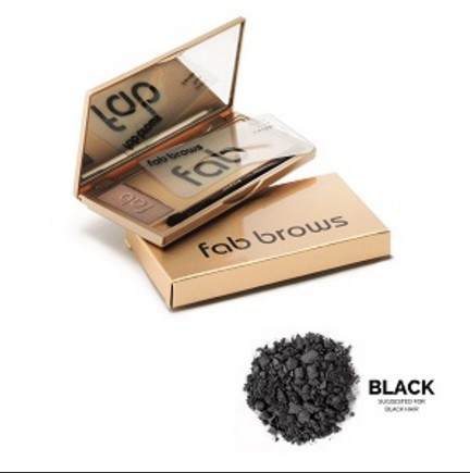 Fab Brows in de kleur Black, in een lux doosje met spiegeltje om de mooiste wenkbrauw creaties te maken 