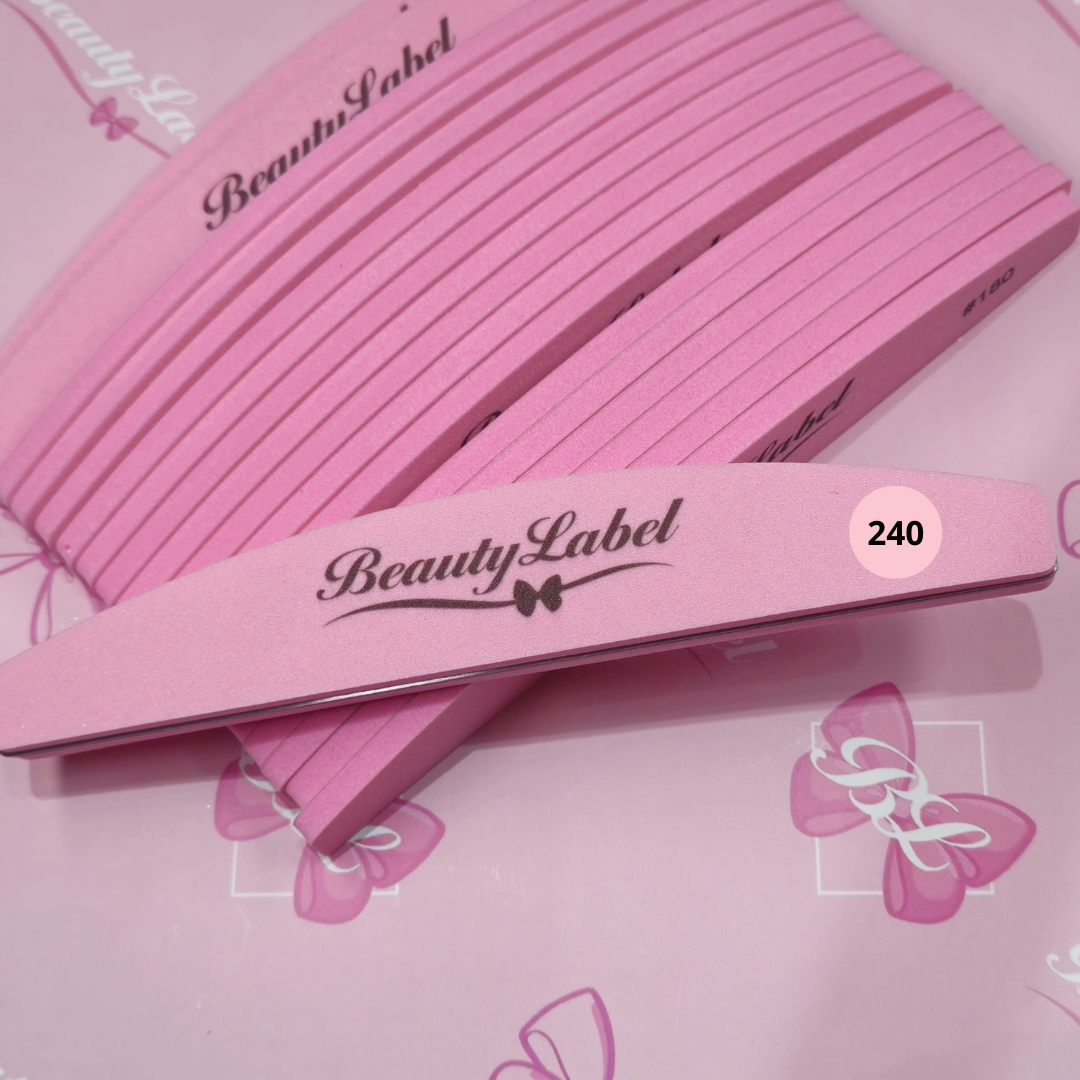 Beauty Label Hygiëne Buffer Vijlen 240 gritt- 20 stuks + Metal Handle 
