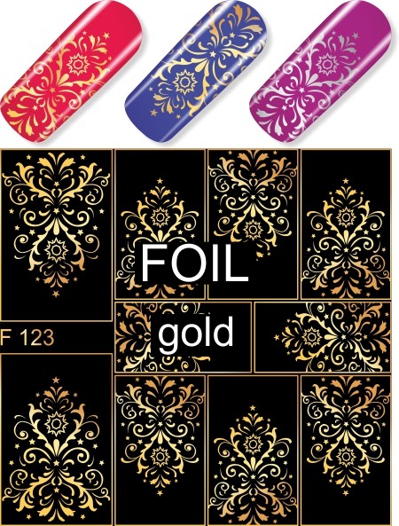 Quida water decal F 123 gold