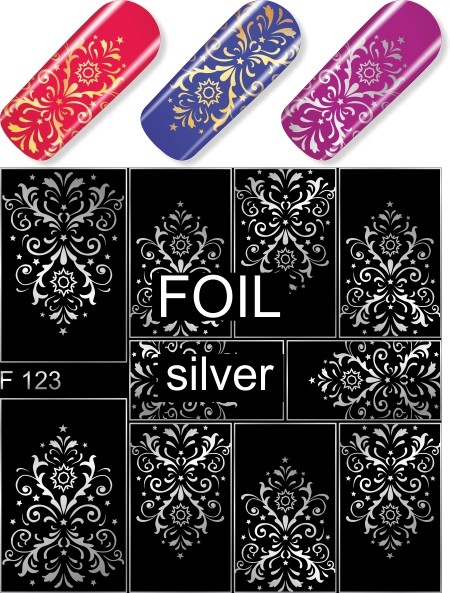 Quida water decal F 123 silver