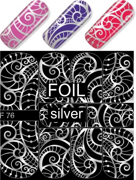 Quida water decal F 76 silver