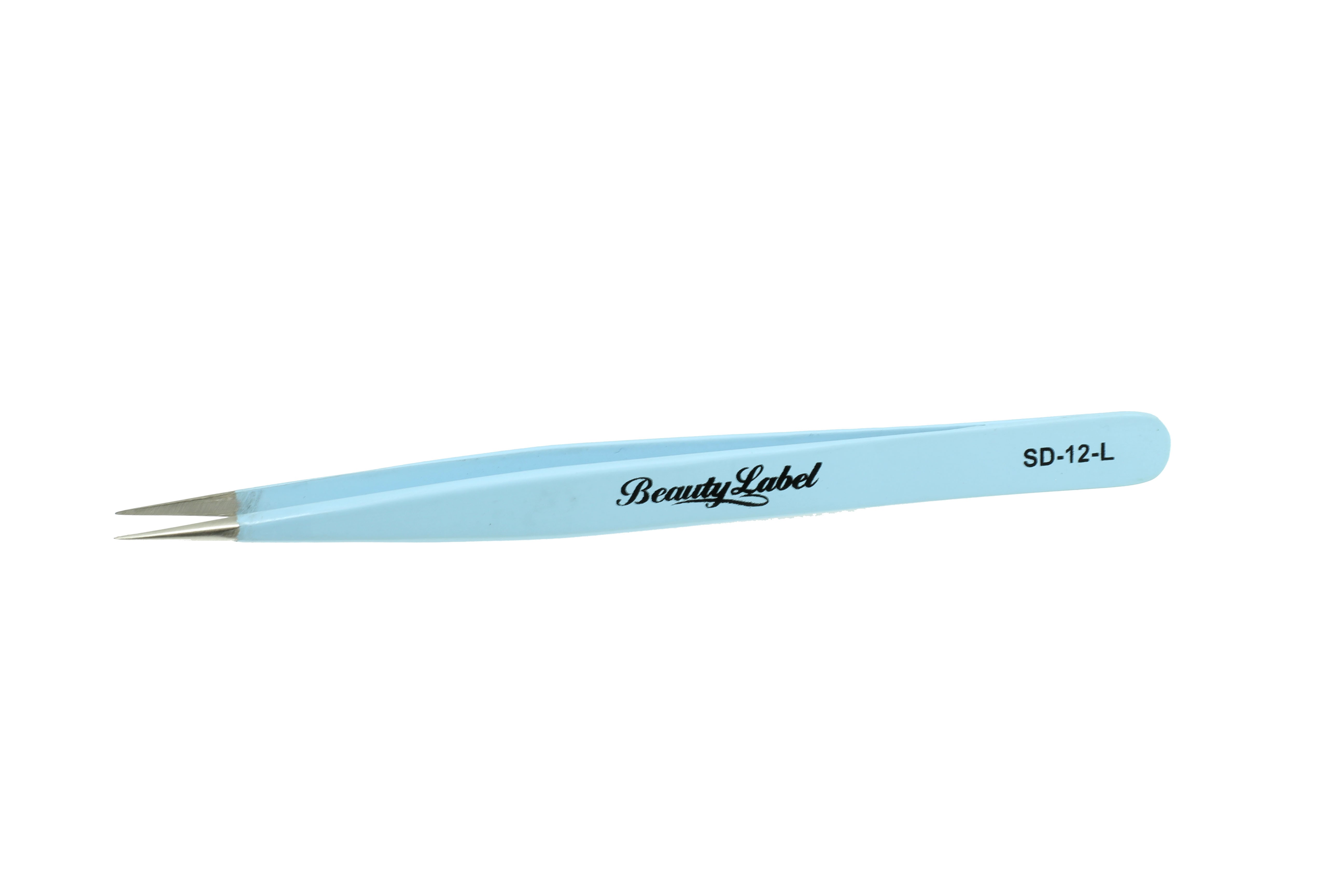 Beauty Label rechte tweezer SD-12-L blue