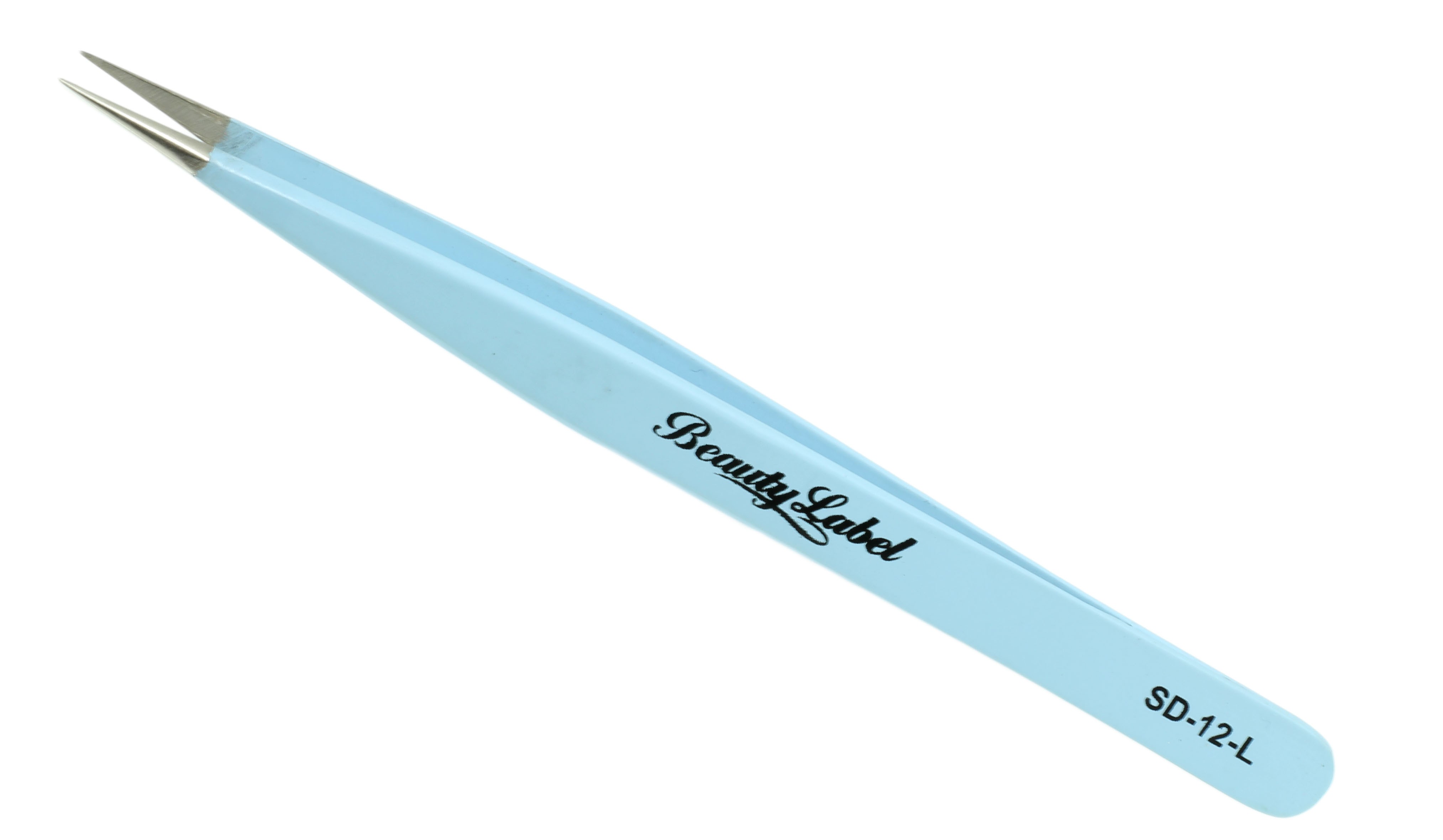 Beauty Label rechte tweezer SD-12-L blue