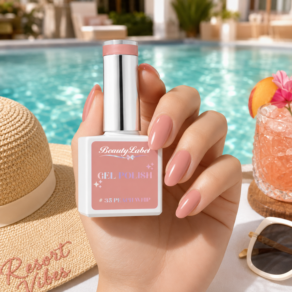 Beauty label Gelpolish #35  Peach Whip - TPO vrij