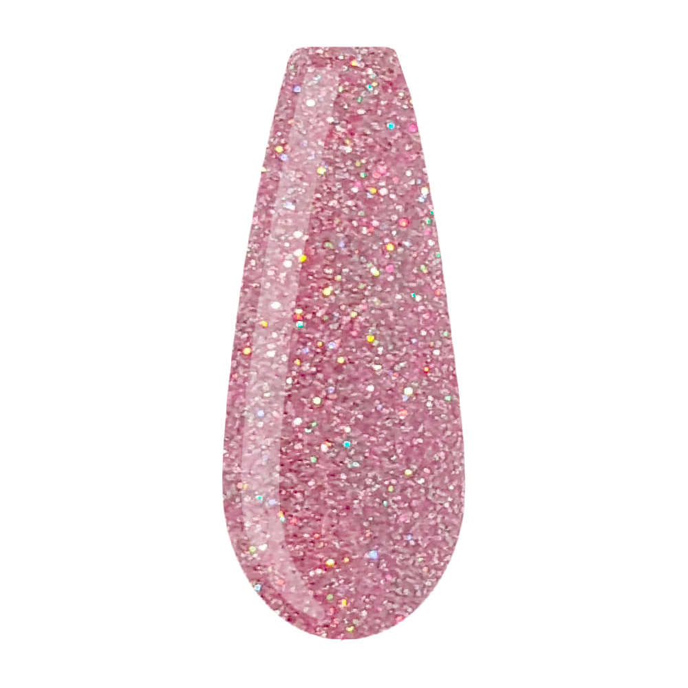 Beauty Label Acrylic Color Powder #59 in licht roze pastel kleur met glitters – acrylpoeder voor een zachte en glinsterende afwerking.
