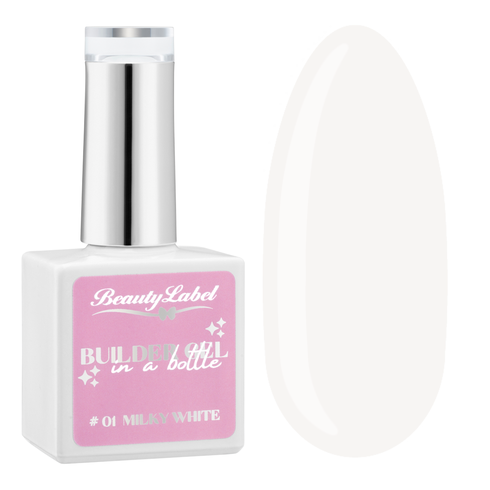 Beauty Label Builder in a Bottle #01 Milky White met een zachte melkachtige witte tint voor een frisse, natuurlijke look
