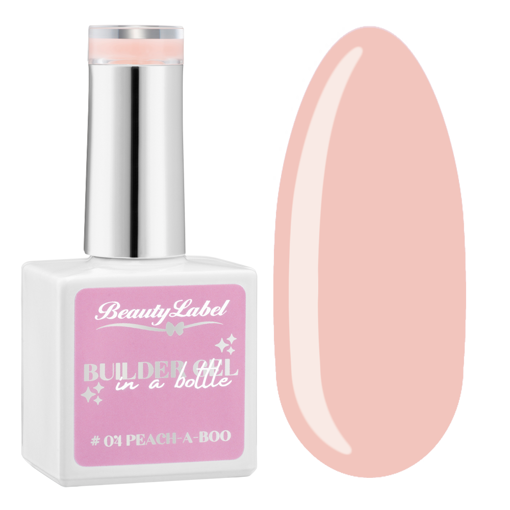 Beauty Label Builder in a Bottle #04 Peach-a-boo met een zachte perzikkleur en speelse uitstraling