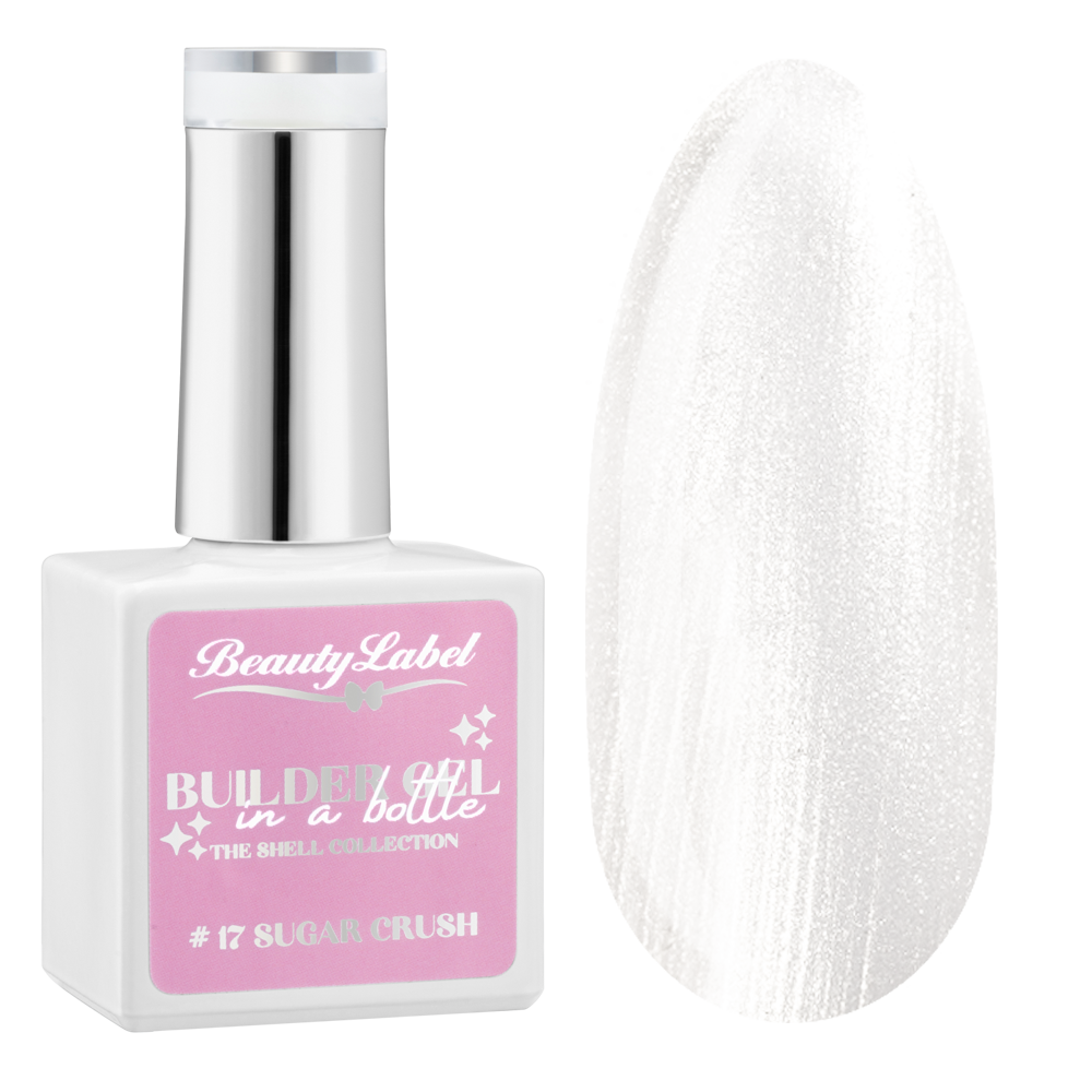 Beauty Label Builder in a Bottle #17 Sugar Crush uit The Shell Collection met  een sprankelend parelmoereffect
