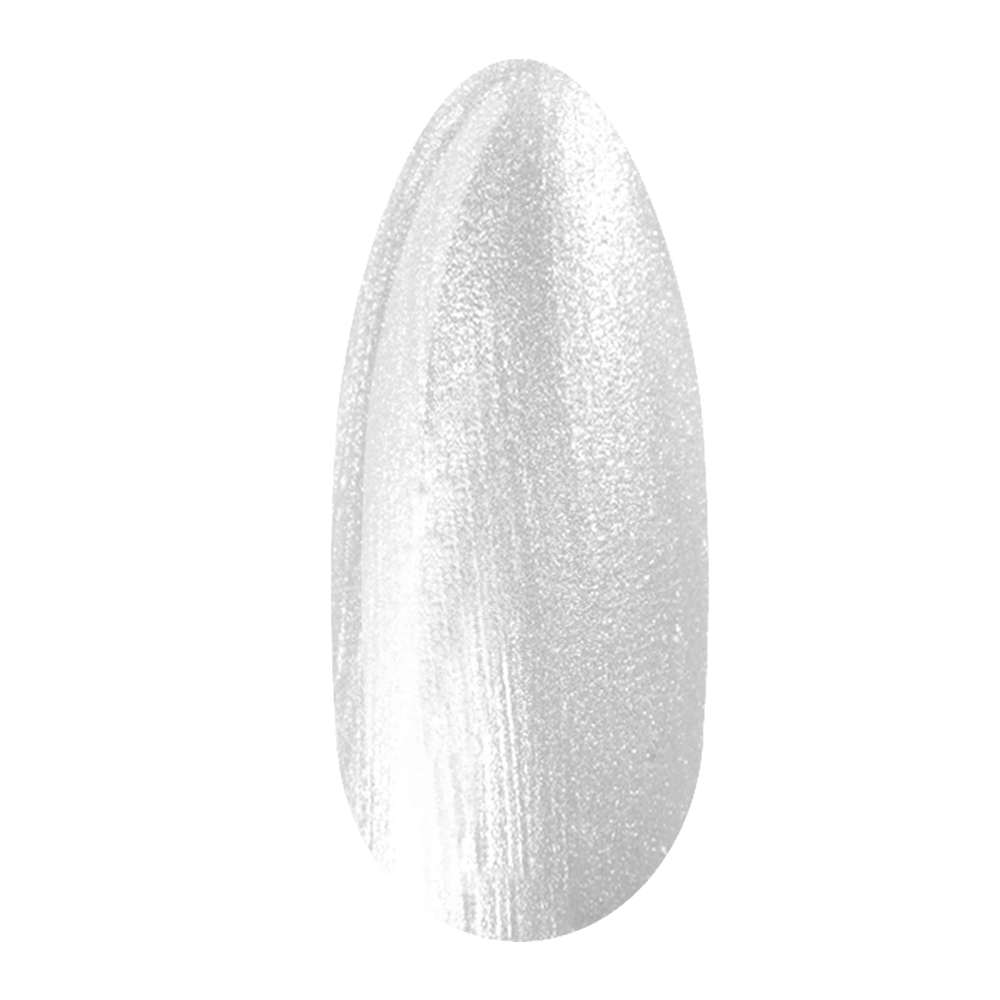 Beauty Label Builder in a Bottle #21 Silver Heaven uit The Shell Collection met een heldere zilveren glans en parelmoer effect