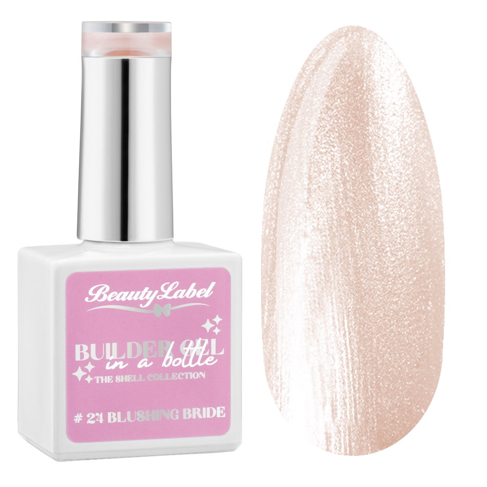 Beauty Label Builder in a Bottle #24 Blushing Bride uit The Shell Collection met een romantische roze pareltint