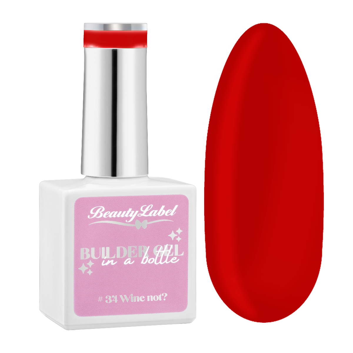 Beauty Label Builder in a Bottle #34 Wine Not? met een diepe wijnrode tint voor een elegante nagellook