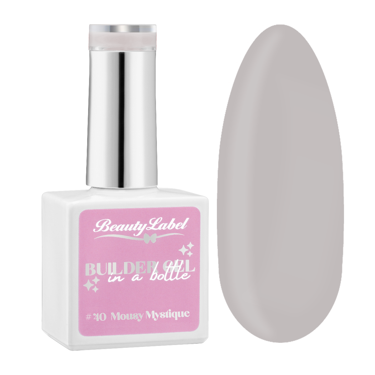 Beauty Label Builder in a Bottle #40 Mousy Mystique met een mysterieuze, taupe-achtige grijstint