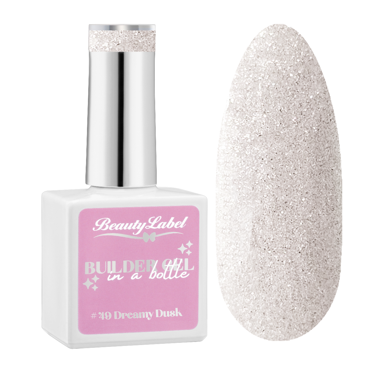 Beauty Label Builder in a Bottle #49 Dreamy Dusk in een zachte, dromerige witte tint