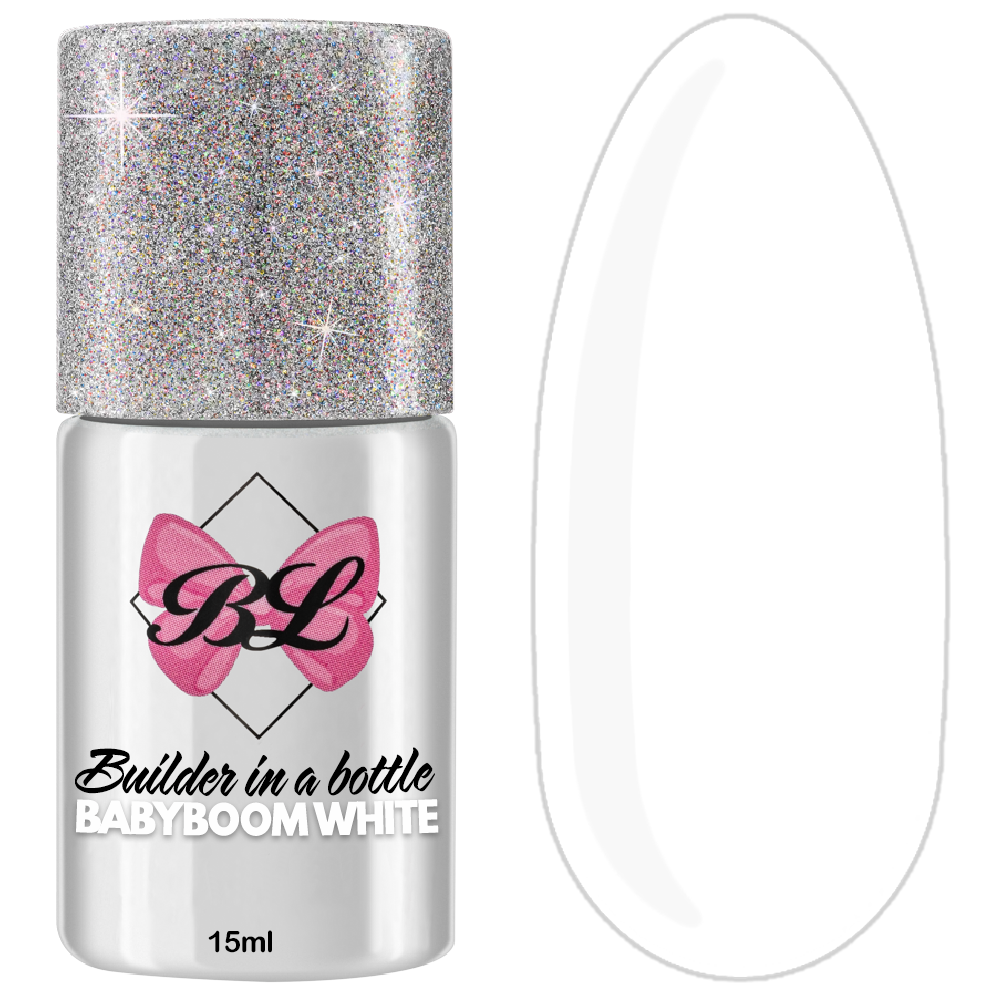 Beauty Label Builder in a Bottle Babyboom White met een zachte witte tint, ideaal voor babyboom nagelstyling