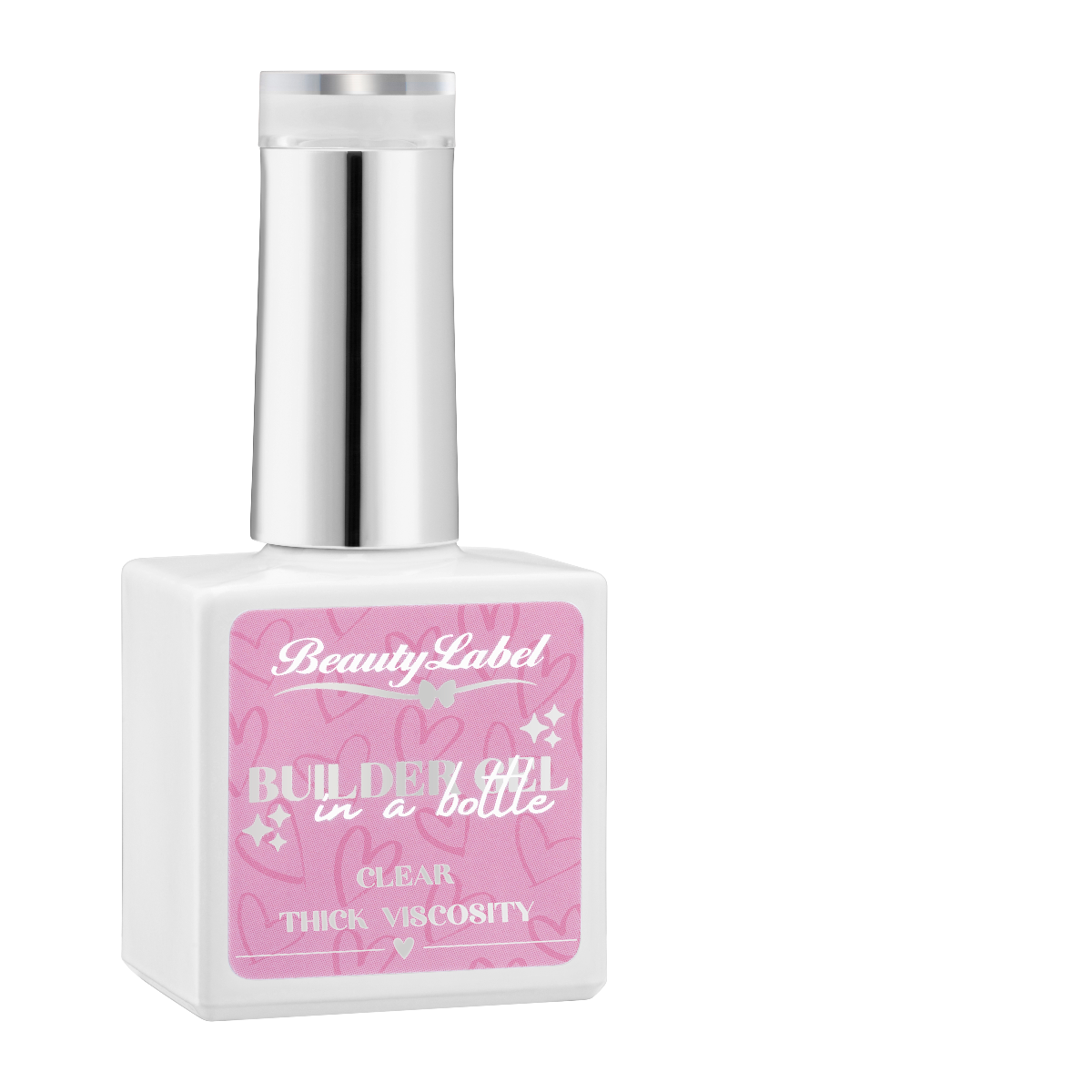 Beauty Label Builder in a Bottle Clear met dikke viscositeit voor sterke en transparante nagelopbouw