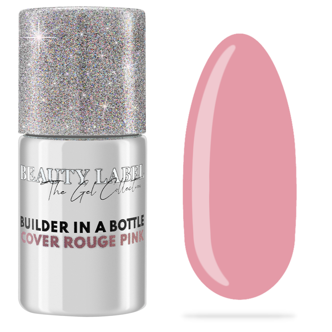 Beauty Label Builder in a Bottle Cover Rouge Pink met een dekkende roze-rode tint voor een krachtige en elegante look
