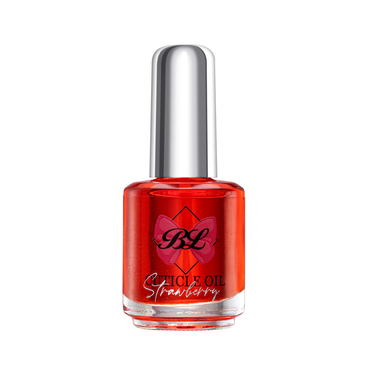 Beauty Label Cuticle Oil met aardbeiengeur, 15ml nagelriemolie voor intensieve verzorging.