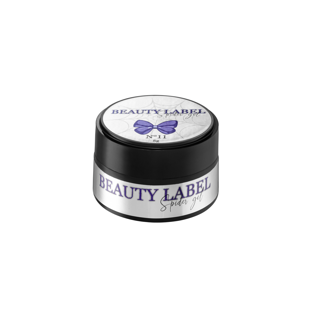 Beauty Label Spider Gel No.11 Paars, elastische nail art gel in paarse kleur voor strakke lijnen en creatieve designs.
