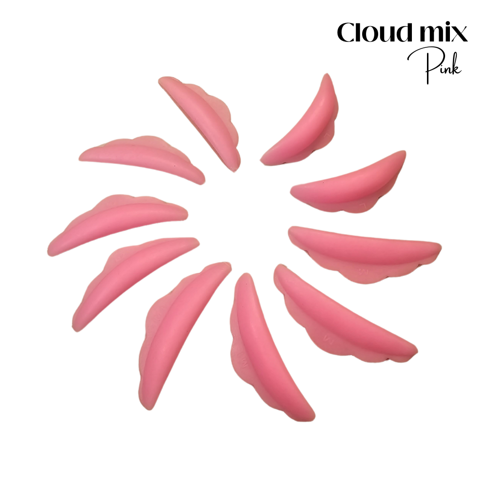 Beauty Label lash lift shields cloud pink mix box