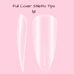 BL Full Cover Stiletto Tips Clear- M