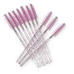 Licht roze glitter mascaraborstels (50 stuks)