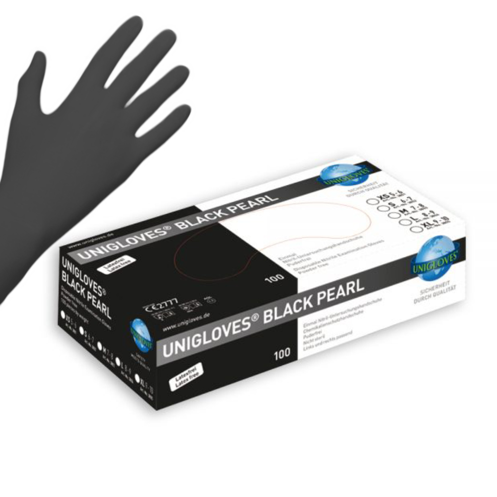 Unigloves Black Pearl Nitril Handschoenen 100 stuks