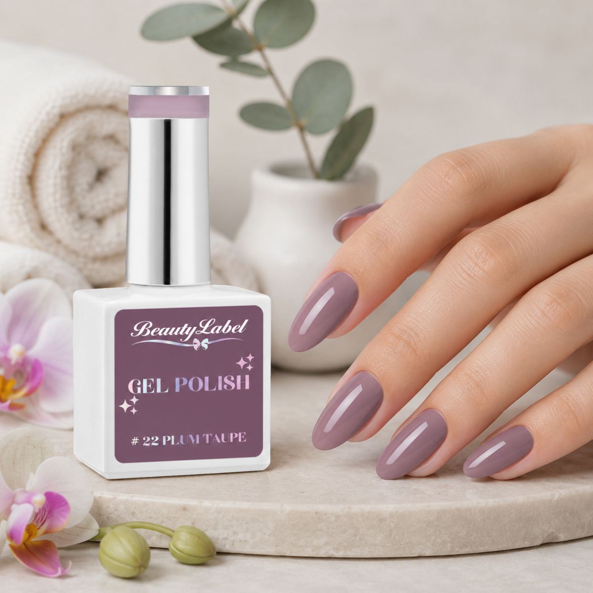 Beauty Label Gelpolish #22 Plum Taupe - TPO vrij
