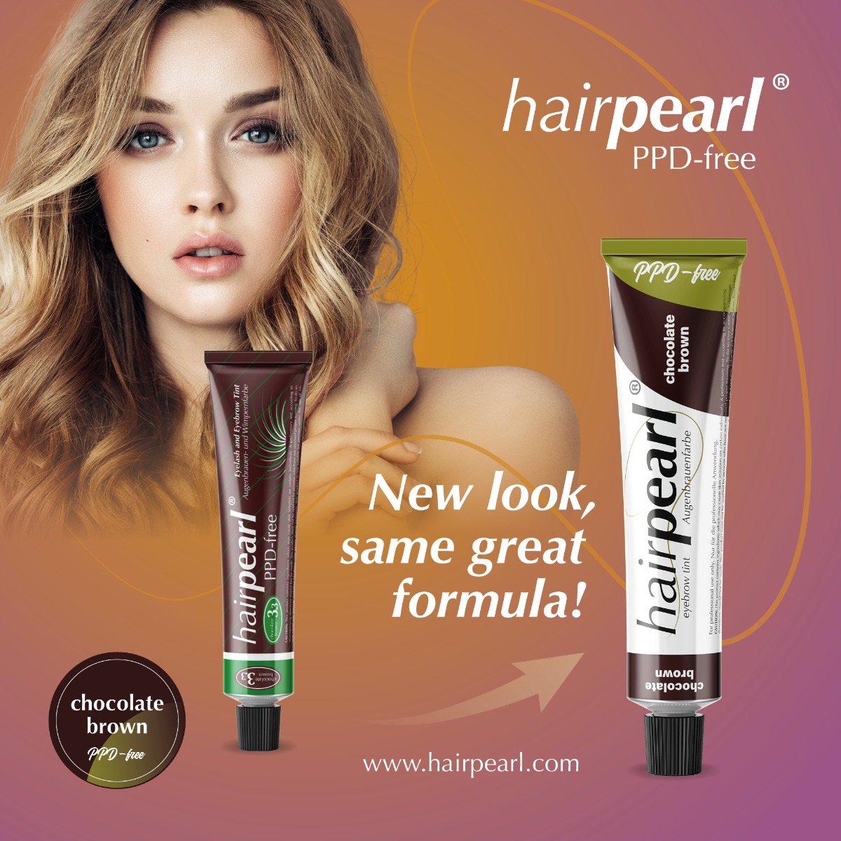 Hairpearl PPD-free Eyebrow Tint - Chocolate Brown