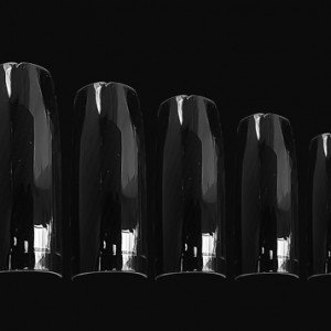 Half Well Clear Tips – transparante halve nageltips in doos van 100 stuks