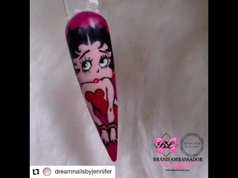 Betty boob Nail art with Beauty Label Product's