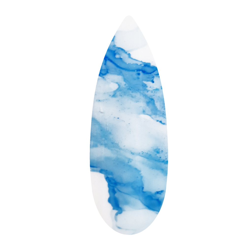 Beauty Label Fluorescence Marble Ink Blue