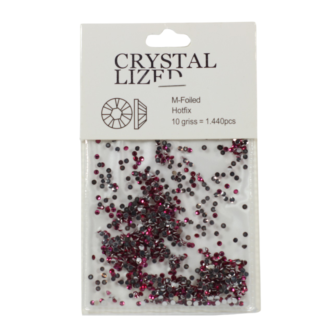 Crystal Lized Bordeaux pink  size M 1440pcs