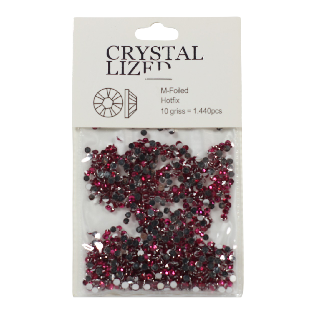 Crystal Lized Bordeaux pink size L 1440pcs