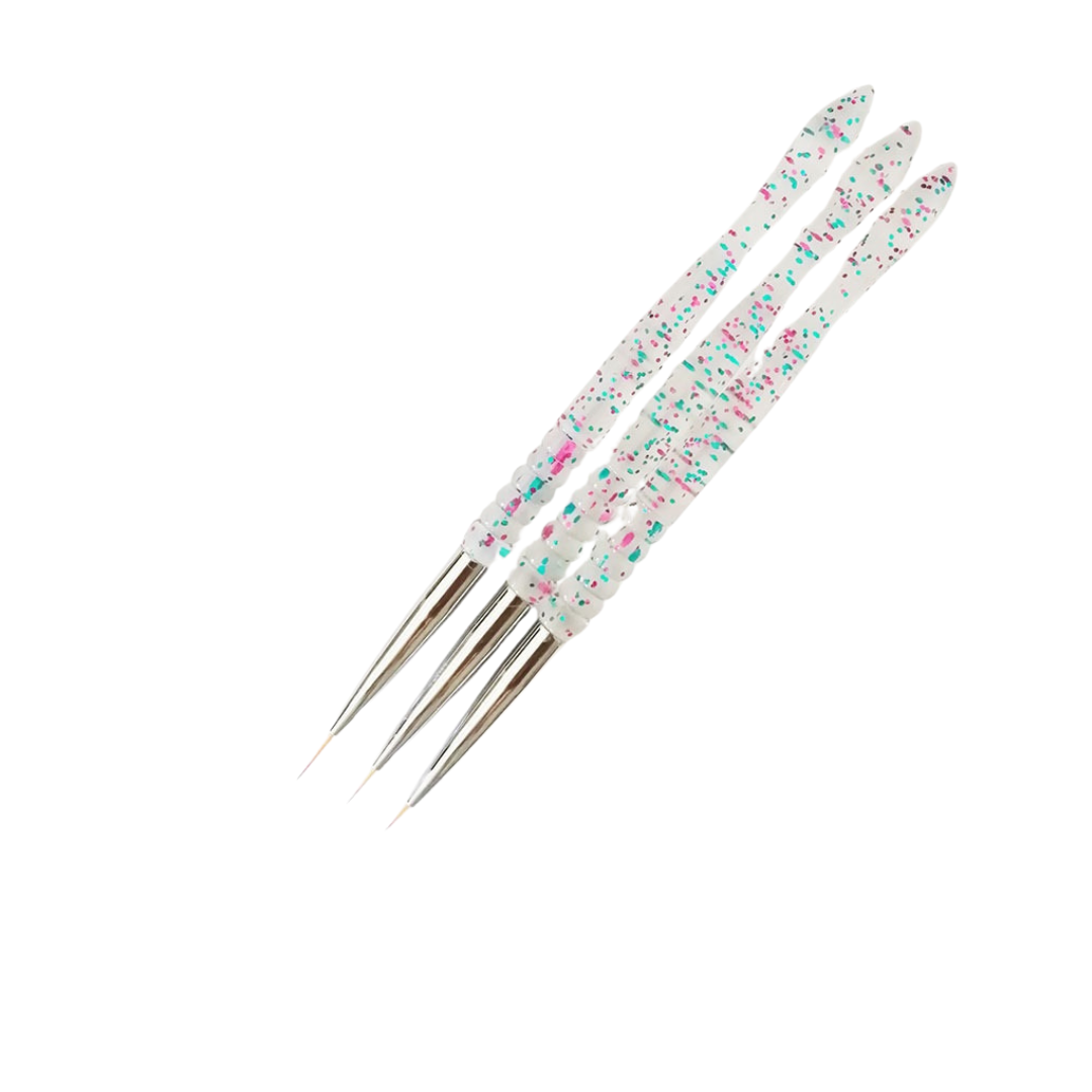 Paarse/ Blauwe Glitter Striper set - 3pcs.