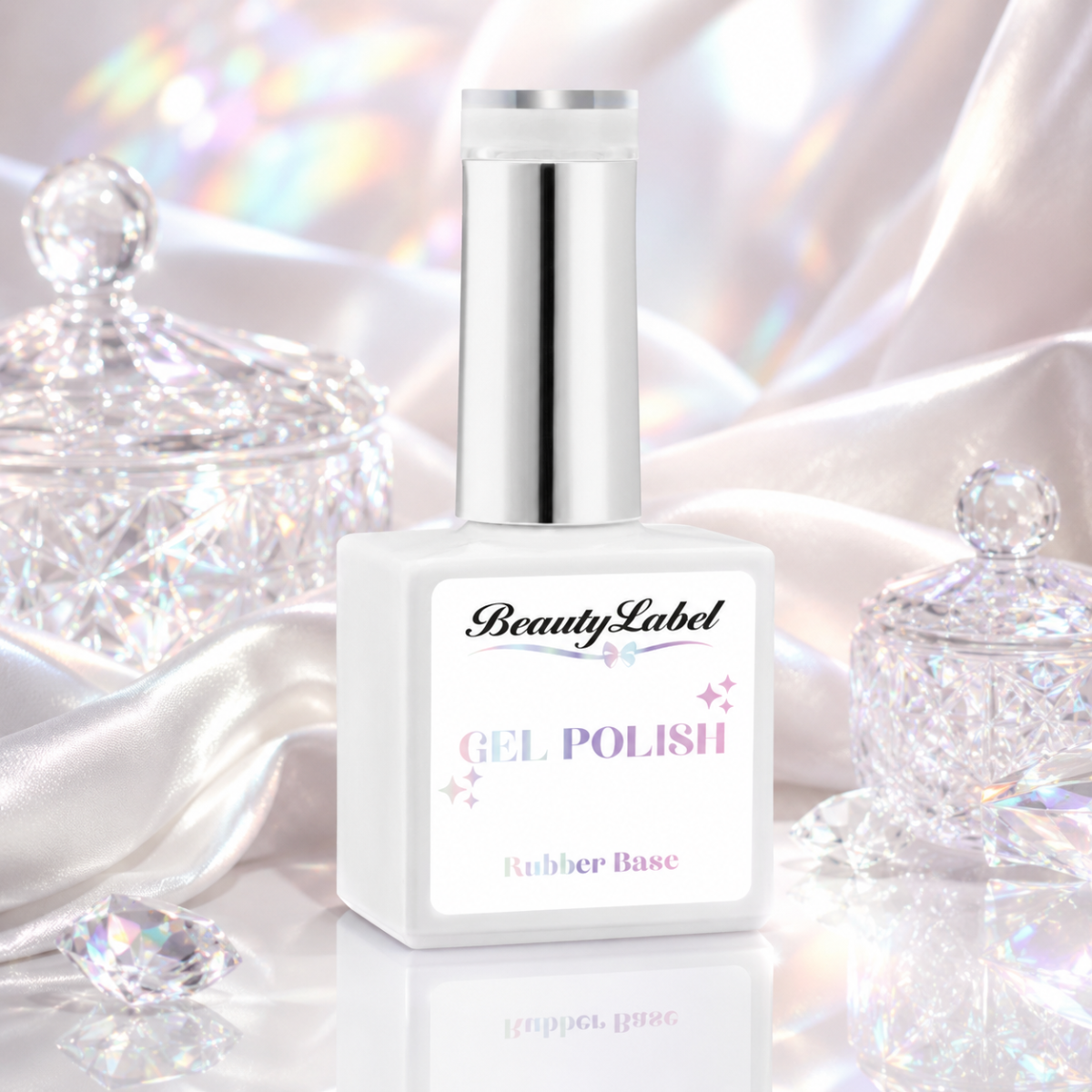 Beauty Label Rubber Base Clear, 15 ml, transparante basis voor sterke en gladde nagels