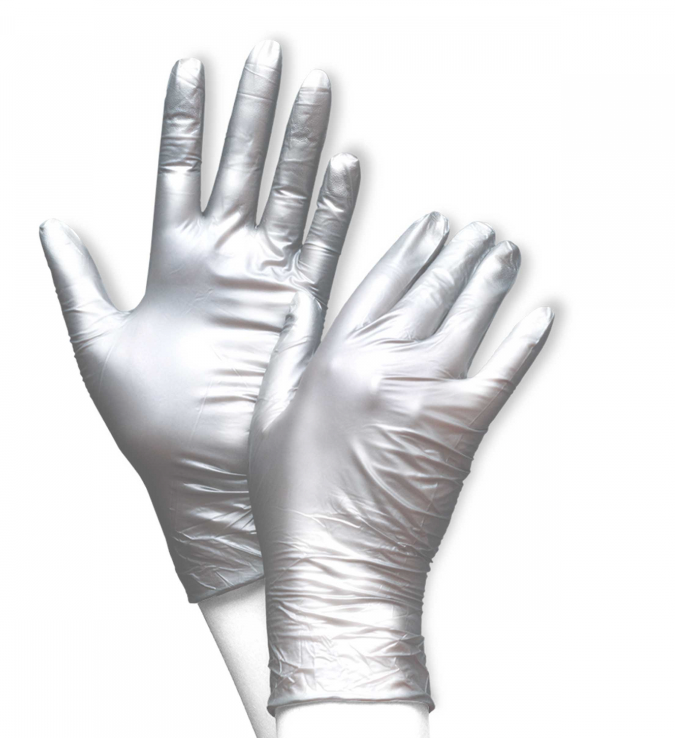 Fancy Silver nitril handschoenen