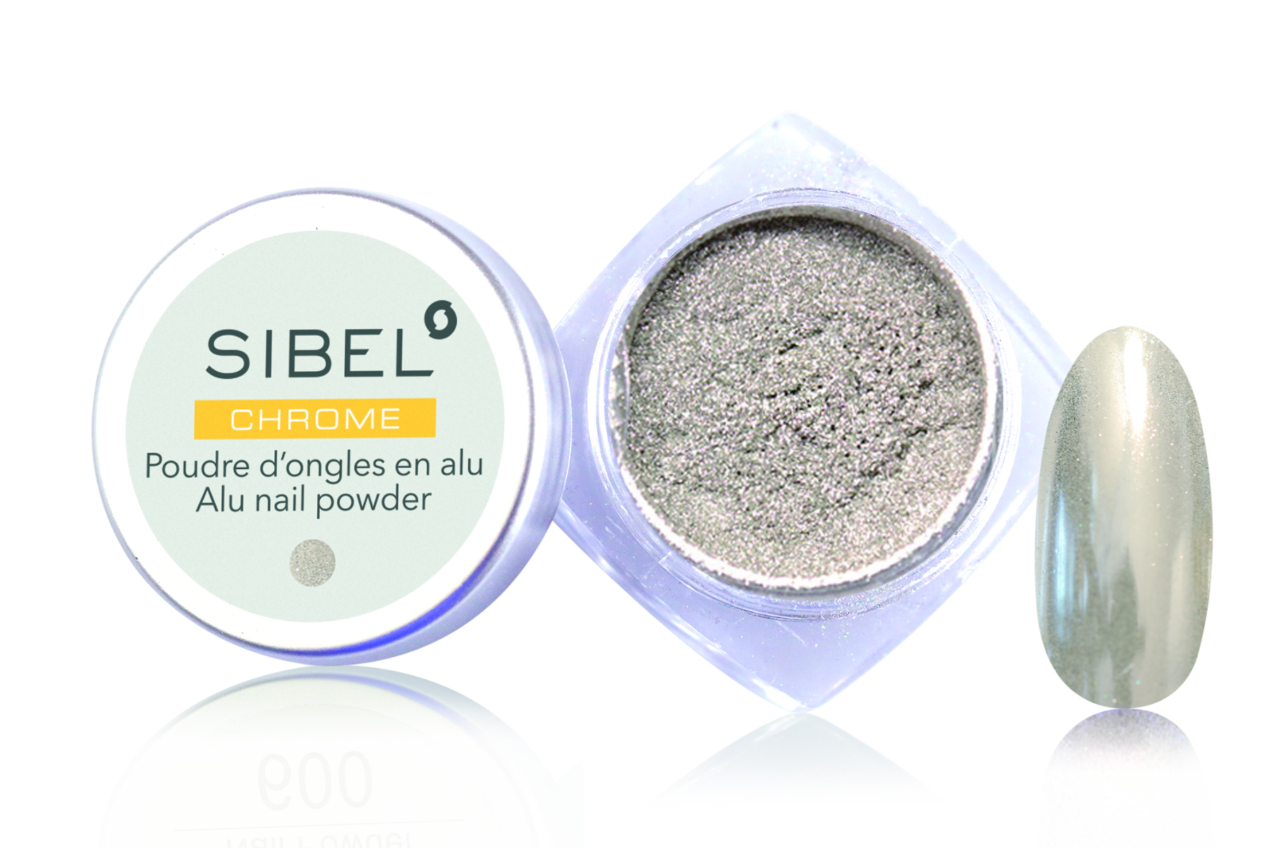 SIBEL Chrome Powder Alu Nail Silver