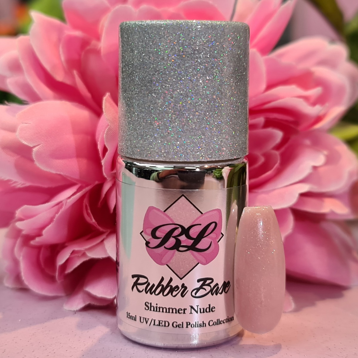 Beauty Label Rubber Base Shimmer Nude 15ml