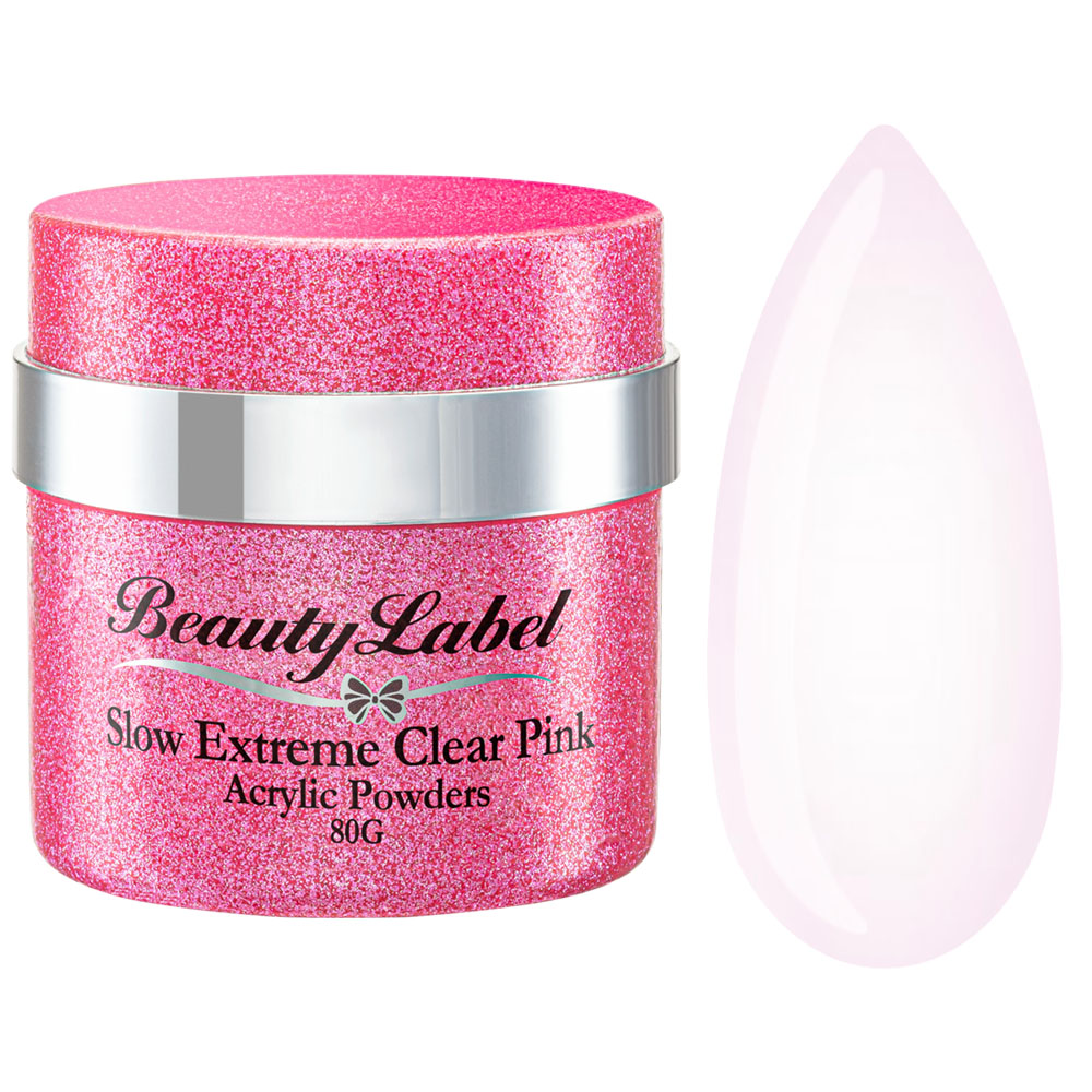 Beauty Label Acrylic Powders - Slow Extreme Clear Pink 
