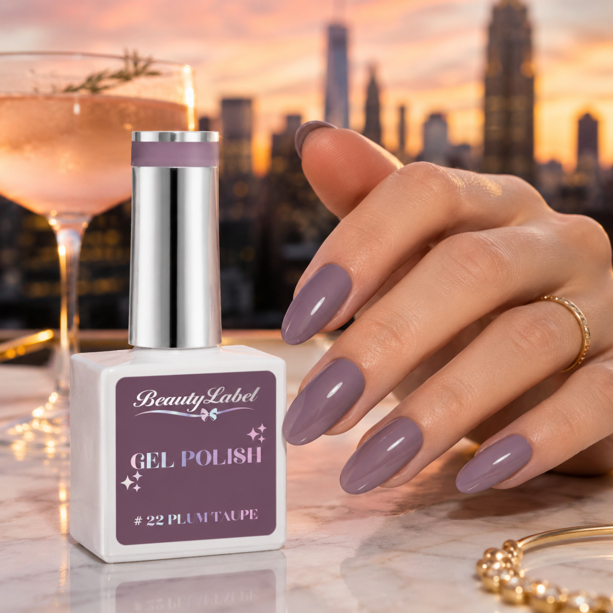 Beauty Label Gelpolish #22 Plum Taupe - TPO vrij