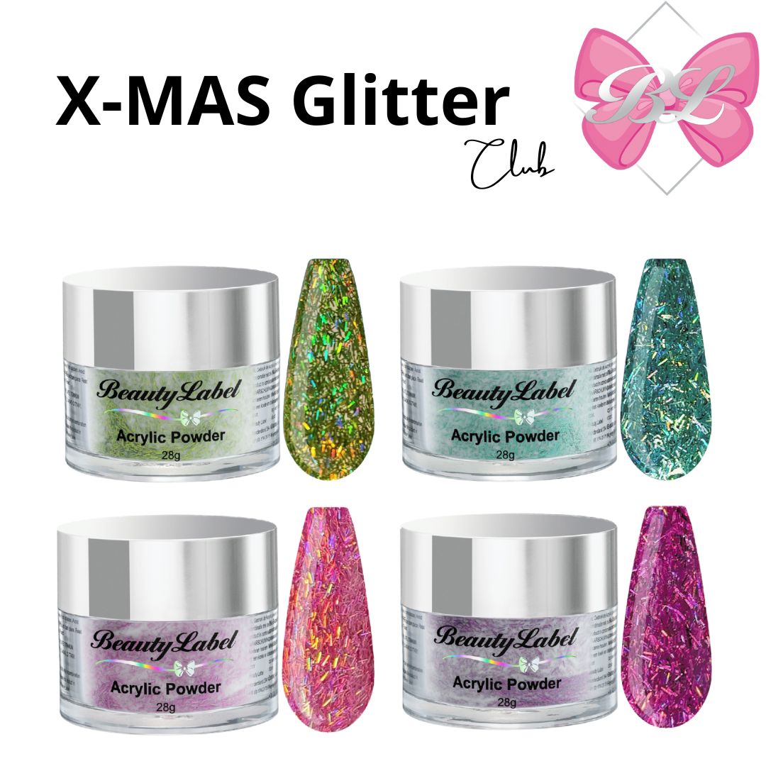 X-MAS Glitter club 4 stuks kit
